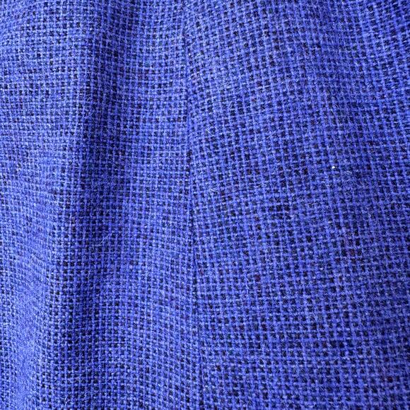 Vintage Avoca Collection 100% Irish Wool Cobalt Blue Midi Skirt Sz 6 Luxury - Picture 2 of 5